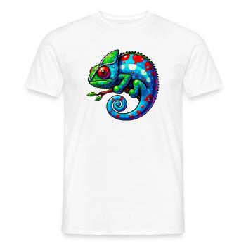 Caméléon - T-shirt homme - blanc - Devant - AI Model Male 178 dark (178cm)