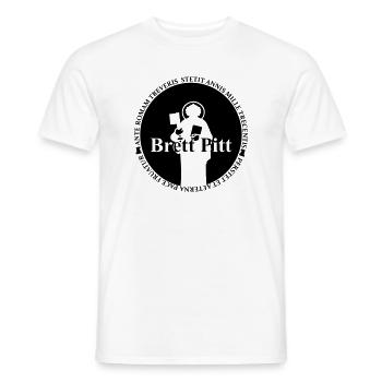 BrettPitt - Männer T-Shirt - Weiß - Vorne - AI Model Male 178 dark (178cm)