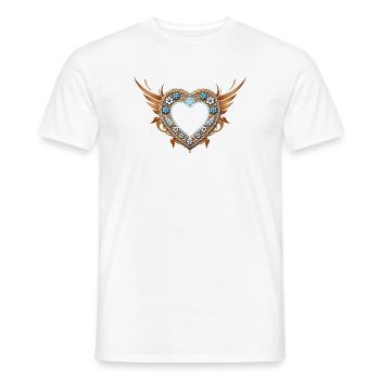 Gingerbread Heart Frame Tradition and love combined - Men's T-Shirt - white - Front - AI Model Male 178 dark (178cm)