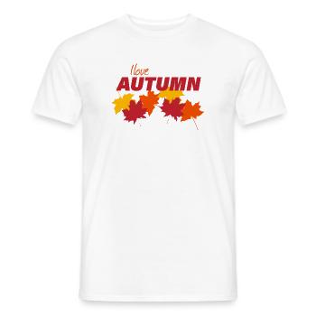 AUTUMN - Männer T-Shirt - Weiß - Vorne - AI Model Male 178 dark (178cm)
