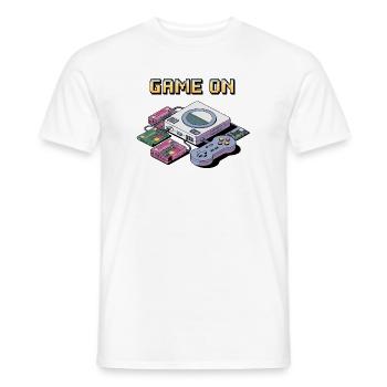 Conception de console de jeu rétro - T-shirt homme - blanc - Devant - AI Model Male 178 dark (178cm)