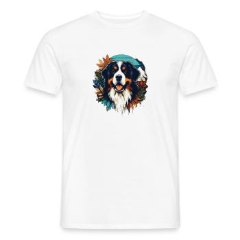 Bouvier bernois - T-shirt homme - blanc - Devant - AI Model Male 178 dark (178cm)