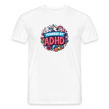 TDAH - T-shirt homme - blanc - Devant - AI Model Male 178 dark (178cm)