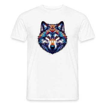 Wolf - Men's T-Shirt - white - Front - AI Model Male 178 dark (178cm)