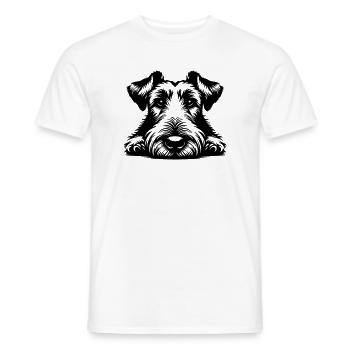 Irish Terrier Kopf mit Pfoten - Männer T-Shirt - Weiß - Vorne - AI Model Male 178 dark (178cm)