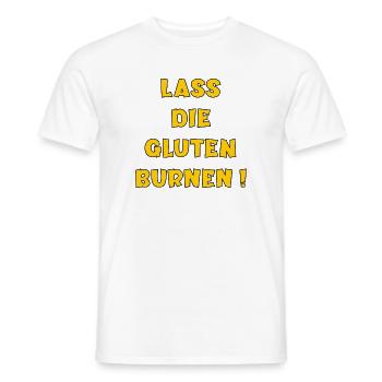 SPORT MOTIVATION GLUTEN - Männer T-Shirt - Weiß - Vorne - AI Model Male 178 dark (178cm)