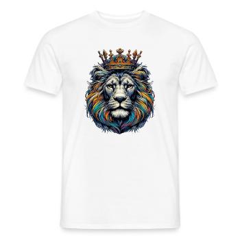 Lion - T-shirt homme - blanc - Devant - AI Model Male 178 dark (178cm)