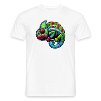 Chamäleon - Männer T-Shirt - Weiß - Vorne - AI Model Male 178 dark (178cm)