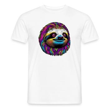 Faultier - Männer T-Shirt - Weiß - Vorne - AI Model Male 178 dark (178cm)