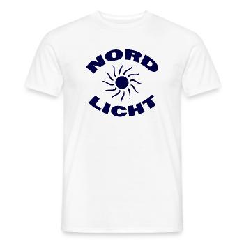 NORDLICHT - Männer T-Shirt - Weiß - Vorne - AI Model Male 178 dark (178cm)