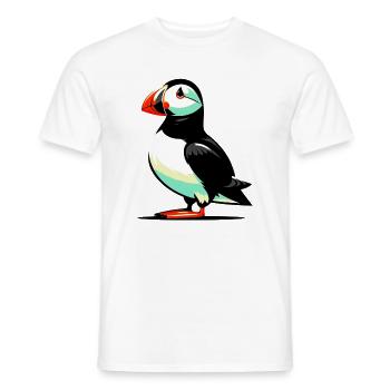 Puffin - Men's T-Shirt - white - Front - AI Model Male 178 dark (178cm)