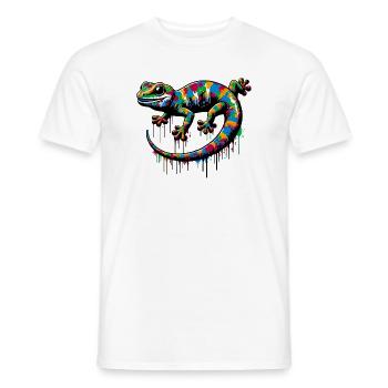 Gecko - Men's T-Shirt - white - Front - AI Model Male 178 dark (178cm)
