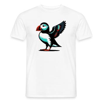 Puffin - Men's T-Shirt - white - Front - AI Model Male 178 dark (178cm)