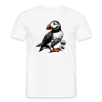 Puffin - Men's T-Shirt - white - Front - AI Model Male 178 dark (178cm)