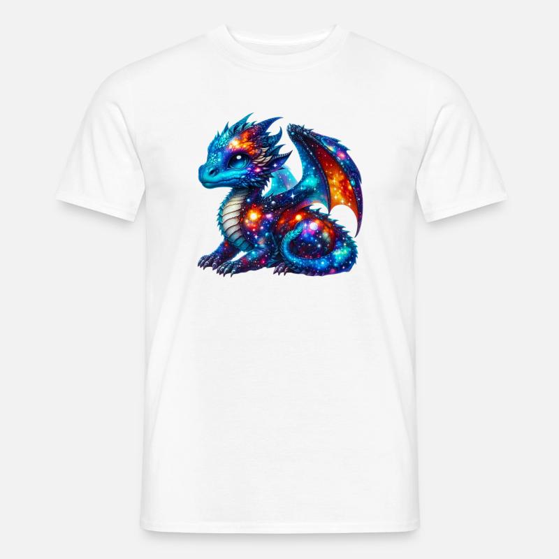 Drache - Männer T-Shirt - Weiß