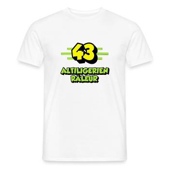 Altiligérien râleur - T-shirt homme - blanc - Devant - AI Model Male 178 dark (178cm)