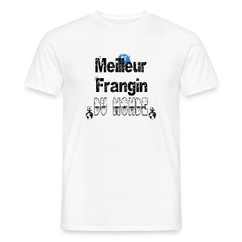 Meilleur Frangin du Monde - T-shirt homme - blanc - Devant - AI Model Male 178 dark (178cm)