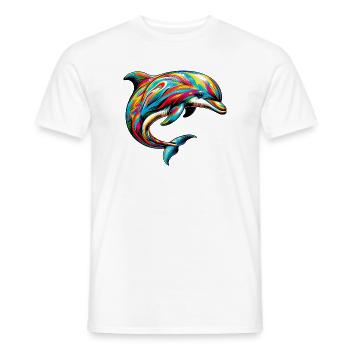 Delfin - Männer T-Shirt - Weiß - Vorne - AI Model Male 178 dark (178cm)
