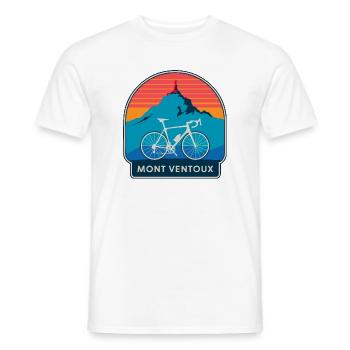 Mont Ventoux Bicycle T-Shirt Design - Men's T-Shirt - white - Front - AI Model Male 178 dark (178cm)