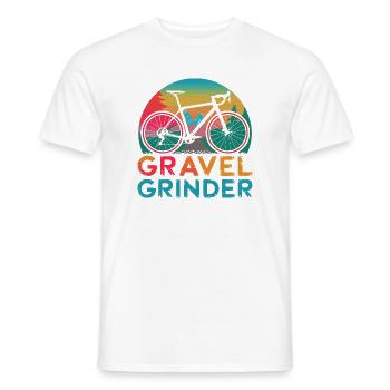 Gravel Grinder Bike Sunset - Männer T-Shirt - Weiß - Vorne - AI Model Male 178 dark (178cm)