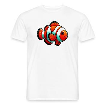 Poisson-clown - T-shirt homme - blanc - Devant - AI Model Male 178 dark (178cm)
