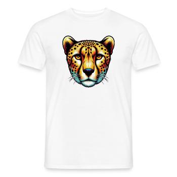 Cheetah - Men's T-Shirt - white - Front - AI Model Male 178 dark (178cm)