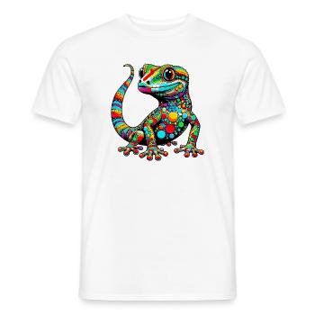 Gecko - T-shirt homme - blanc - Devant - AI Model Male 178 dark (178cm)