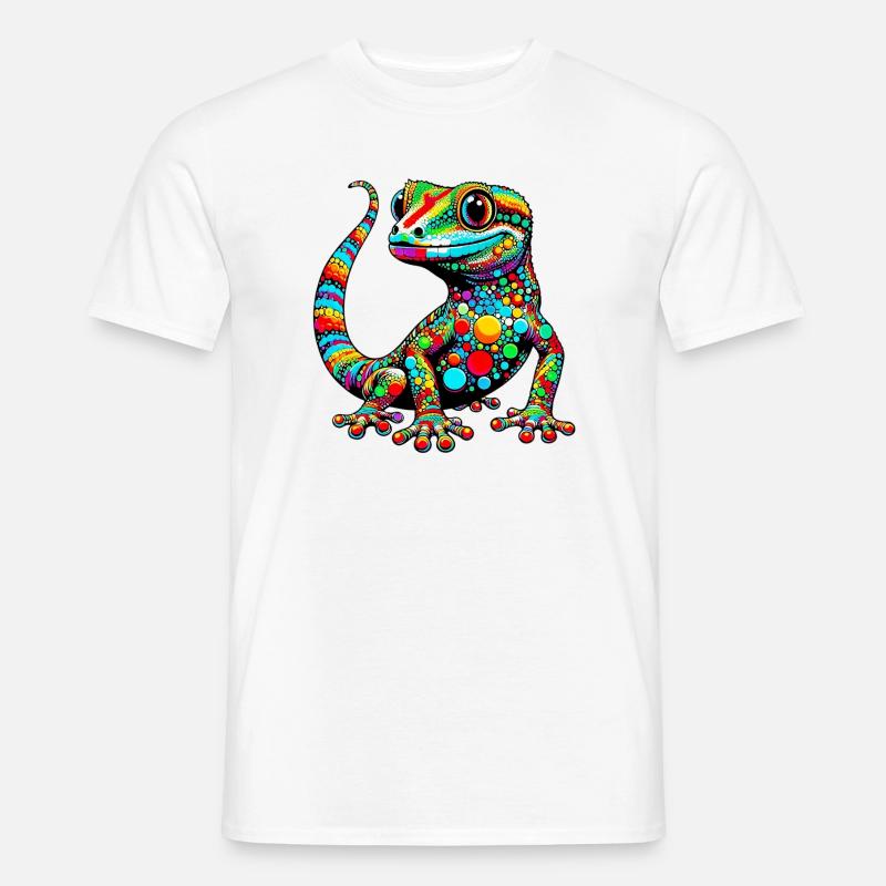 Gecko - Männer T-Shirt - Weiß