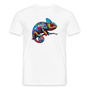 Chameleon - Men's T-Shirt - white - Front - AI Model Male 178 dark (178cm)