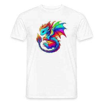 Dragon - Men's T-Shirt - white - Front - AI Model Male 178 dark (178cm)