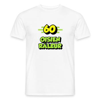 Oisien râleur - T-shirt homme - blanc - Devant - AI Model Male 178 dark (178cm)