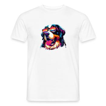 Bouvier bernois - T-shirt homme - blanc - Devant - AI Model Male 178 dark (178cm)