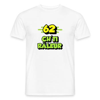 Ch'ti râleur - T-shirt homme - blanc - Devant - AI Model Male 178 dark (178cm)