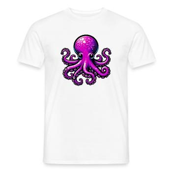 Octopus - Men's T-Shirt - white - Front - AI Model Male 178 dark (178cm)