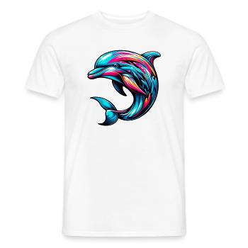 Delfin - Männer T-Shirt - Weiß - Vorne - AI Model Male 178 dark (178cm)