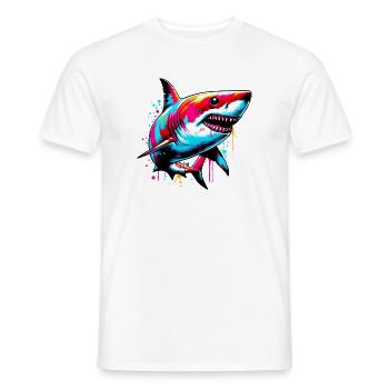 Requin - T-shirt homme - blanc - Devant - AI Model Male 178 dark (178cm)