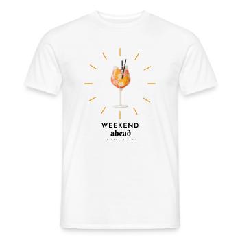 Weekend ahead, weekend mood, Wochenende voraus - Männer T-Shirt - Weiß - Vorne - AI Model Male 178 dark (178cm)