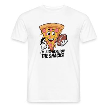 Football - Lustig Je suis juste là pour les collations - T-shirt homme - blanc - Devant - AI Model Male 178 dark (178cm)