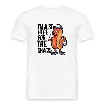 Football - Lustig Je suis juste là pour les collations - T-shirt homme - blanc - Devant - AI Model Male 178 dark (178cm)