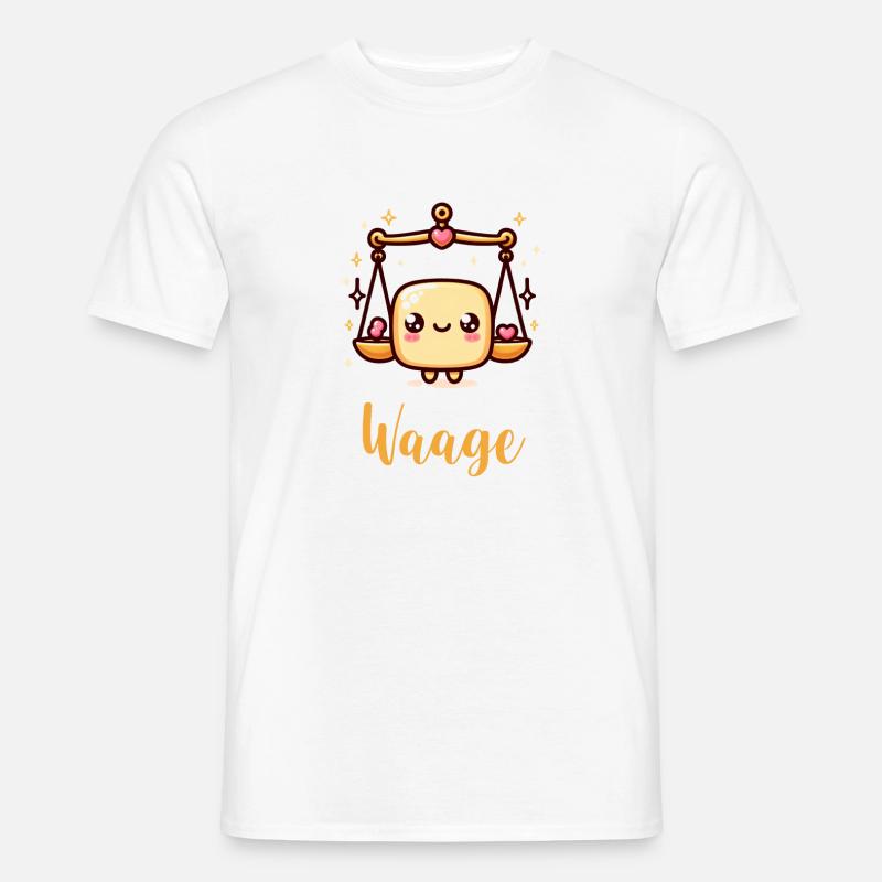 Waage Sternzeichen Astrologie Geschenk - Männer T-Shirt - Weiß