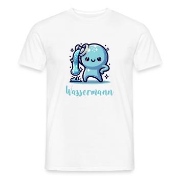 Wassermann Design für Sternzeichen Fans Kawaii - Männer T-Shirt - Weiß - Vorne - AI Model Male 178 dark (178cm)