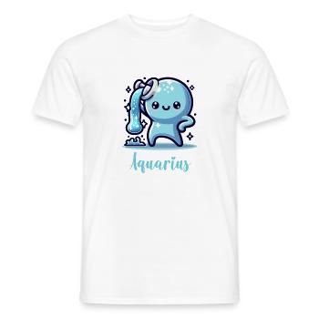 Süße Aquarius Sternzeichen Astrologie - Männer T-Shirt - Weiß - Vorne - AI Model Male 178 dark (178cm)