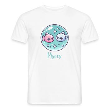 Süße Pisces Sternzeichen Astrologie Geschenk - Männer T-Shirt - Weiß - Vorne - AI Model Male 178 dark (178cm)