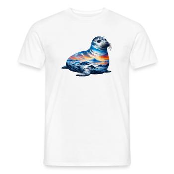 Seal - Men's T-Shirt - white - Front - AI Model Male 178 dark (178cm)