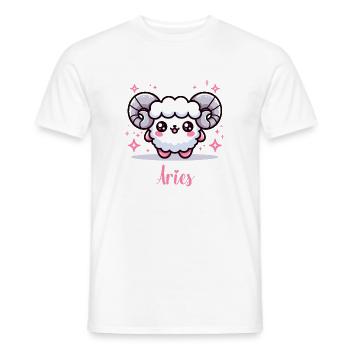 Doux cadeau d’astrologie du zodiaque Bélier - T-shirt homme - blanc - Devant - AI Model Male 178 dark (178cm)