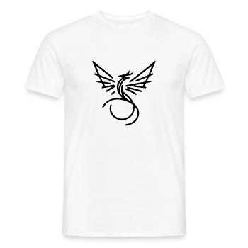 fliegender Drache, mythisches Wesen in Lineart - Männer T-Shirt - Weiß - Vorne - AI Model Male 178 dark (178cm)