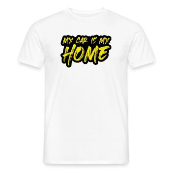 Camping Car Vivre dans une voiture - T-shirt homme - blanc - Devant - AI Model Male 178 dark (178cm)