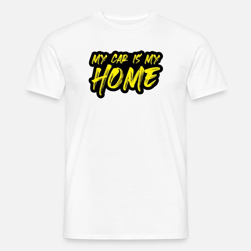 Camping Auto Leben im Auto wohnen - Männer T-Shirt - Weiß