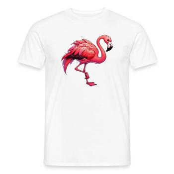 Flamant - T-shirt homme - blanc - Devant - AI Model Male 178 dark (178cm)