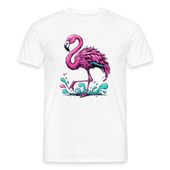 Flamant - T-shirt homme - blanc - Devant - AI Model Male 178 dark (178cm)